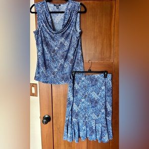 Chaps Women's Sleeveless Top and Skirt Set Size Large